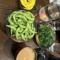 daikon marinato, alghe wakame buonissime, edamame salati, zuppa di miso   at Banyi Japanese Dining in Dublin