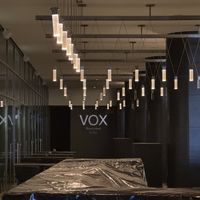 Outside area (closed due winter).  at Vox Restaurant & Bar in Berlin