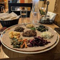 Vegan Sampler at Erta Ale Ethiopian in St Paul
