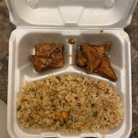 kids vegan tofu hibachi take out  at Maki Hibachi in Orlando