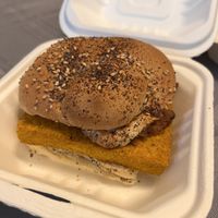 Tofu egg, maple temph bacon and sweet siracha sauce!   at Hydra Coffeehouse in Rochester