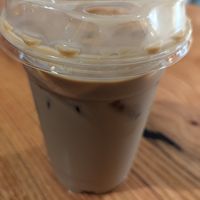 Vegan oatmilk latte at Hydra Coffeehouse in Rochester