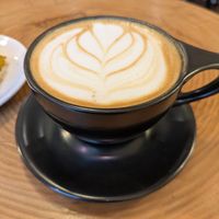 Oat milk latte at Hydra Coffeehouse in Rochester