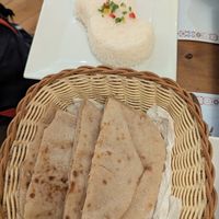 Rice and flat bread at Oldish in Cairo