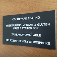 business card at Sinners Cafe in Berwick Upon Tweed