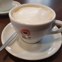 Soya latte at Sinners Cafe in Berwick Upon Tweed