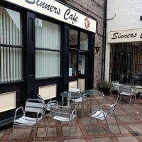 you could sit here if it was sunny at Sinners Cafe in Berwick Upon Tweed