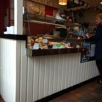 counter at Sinners Cafe in Berwick Upon Tweed
