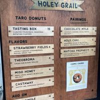 Menu at Holey Grail Donuts  in Kapaa