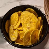 Banana chips - complimentary at Andhra Bhavan in Dublin