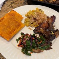 Lentil patty and jerk bowl  at Sedjedo Kitchen in Bellmore