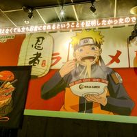 Fun manga decor inside at Ninja Ramen in Lancaster