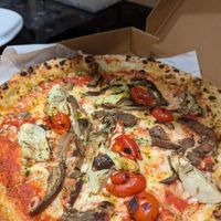 Takeaway vegan pizza at Rustico in Pontypridd