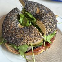 Vegan bagel  at Matt Cafe in Sant Pere De Ribes