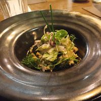 Zucchini carpaccio with almond hummus. at Auténtico  in Mendoza