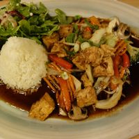 M20 Kratiam Pik Thai with tofu (vegan) at Nui Thai Kitchen in Saarbrucken