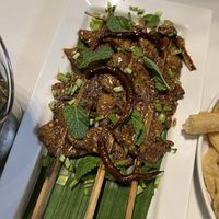 4005 vegan grilled pork spicy tamarind sauce  at Tammang Isaan Vegan – Rama 2 · ตำมัง อีสาน เจ มังสวิรัติ วีแกน in Bangkok