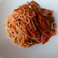 pad thai at Universal Studios - Mythos Restaurant in Orlando