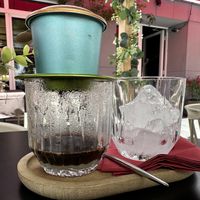Vietnamese iced coffee  at Akimy in Munich