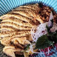 Ente mit Udon Nudeln at Akimy in Munich