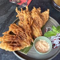 Fried Enoki Mushrooms  at Akimy in Munich