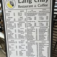 Menu  at Lang Chay Restaurant & Coffee in Sapa