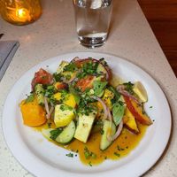 Vegan Marinated Heirloom Tomato Salad   at The Hummingbird Way in Mobile