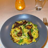 Vegan Roasted Pumpkin Congee  at The Hummingbird Way in Mobile