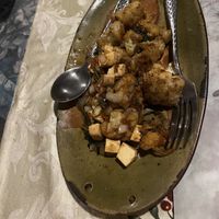 Fried cauliflower and tofu!!!  at Art Space Gallery and Music Bar in Phuket