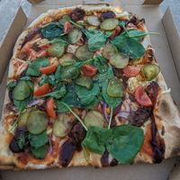 🍕🍔 Romas Burger Pizza (14,43€) at Čili Pizza - Stacijas laukums in Riga