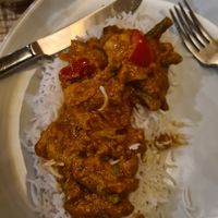 Basmati rice & vegetable curry at Sharma in St Julians