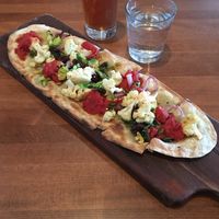 Ultimate Veggie Flatbread (no longer on the vegan menu as of May 2025) at Pinstripes in Edina