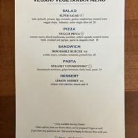 Vegan menu May 2025 (ask for it) at Pinstripes in Edina