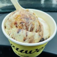 Banana bread pudding with fudge swirl  at Van Leeuwen Ice Cream in Los Angeles