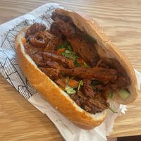 Vegan Pork Bahn mi   at Amie Bakery Cafe in Melbourne