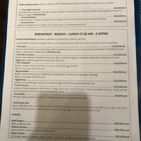 Menu  at The Hanoi Cafe in Hanoi