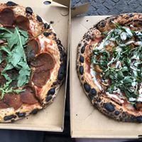 pepperoni and pastrami  at Daner Pizza in Tbilisi