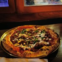 Brisket pizza at Daner Pizza in Tbilisi