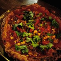 Tom yum pizza at Daner Pizza in Tbilisi