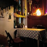 The interior! Restaurants across the US and EU pay big money to try to capture this aesthetic! at Daner Pizza in Tbilisi