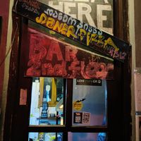 You open the front door, and then order from this window at Daner Pizza in Tbilisi