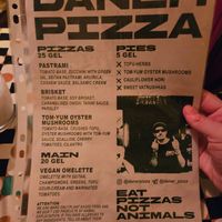 The options at Daner Pizza in Tbilisi