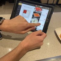iPad for ordering   at Haidilao Hot Pot in Bangkok