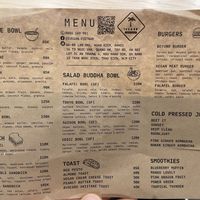 Menu at the new location (the old location has a bit more on the menu.  But both location are amazing!)  at iVegan Supershop Old Quarter Hanoi - Healthy Plant Based Cafe in Hanoi