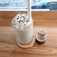 Coconut coffee at iVegan Supershop Old Quarter Hanoi - Healthy Plant Based Cafe in Hanoi