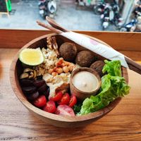 falafel bowl at iVegan Supershop Old Quarter Hanoi - Healthy Plant Based Cafe in Hanoi