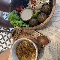 Falafel bowl and lentil soup, very tasty  at iVegan Supershop Old Quarter Hanoi - Healthy Plant Based Cafe in Hanoi