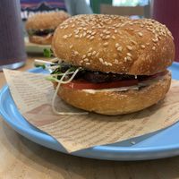 Tempeh bagel  at iVegan Supershop Old Quarter Hanoi - Healthy Plant Based Cafe in Hanoi