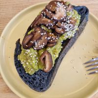 Avocado mushroom toast at iVegan Supershop Old Quarter Hanoi - Healthy Plant Based Cafe in Hanoi