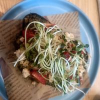 Pesto bread at iVegan Supershop Old Quarter Hanoi - Healthy Plant Based Cafe in Hanoi